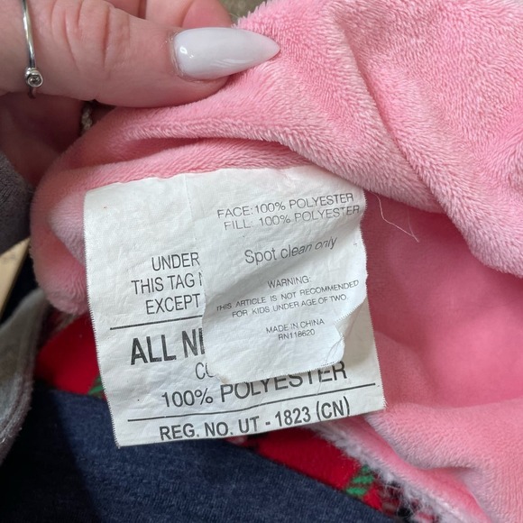 Set of two lovey's bunny pink gray fluffy baby toddler kids stuffy stuffed - Picture 9 of 10